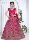 Dark pink Colour Aaradhna vol 12 Wedding Wear Designer Embroidery Net Kids wear Lehenga Choli Collection 156